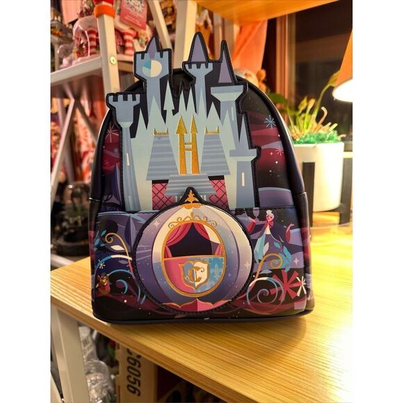 LOUNGEFLY DISNEY CINDERELLA CASTLE SERIES MINI BACKPACK NWT main image 15